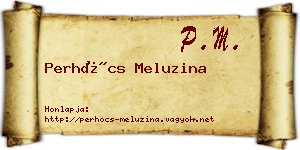 Perhócs Meluzina névjegykártya